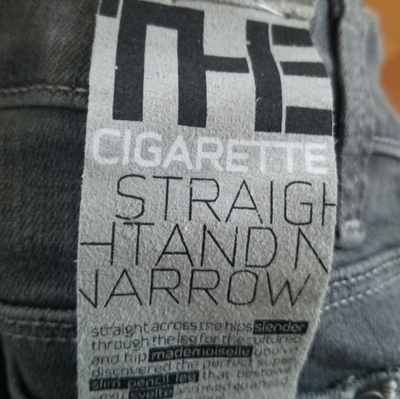Joe Jean's Grey Cigarette Skinny NWT $189 - Picture 4 of 8